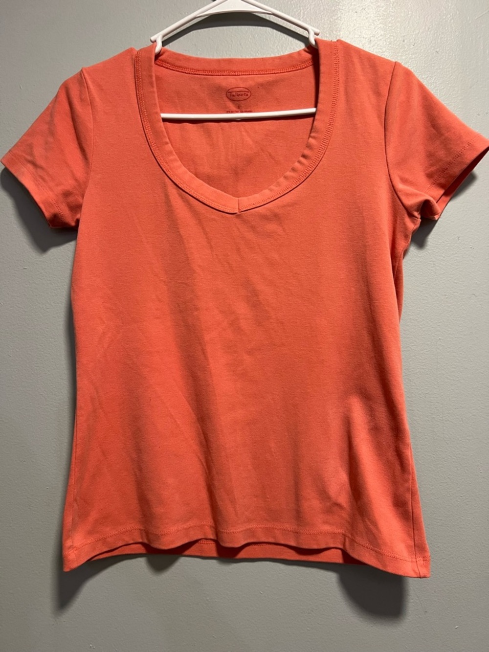 Talbots Coral Scoop Neck Short Sleeve Tee
